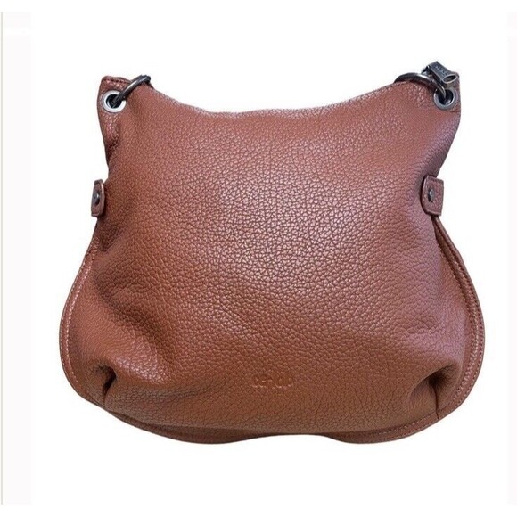 Co lab Pebbled Vegan Leather Shoulder Bag Brown Boho Fall Casual Trendy Hobo EUC - Picture 2 of 16